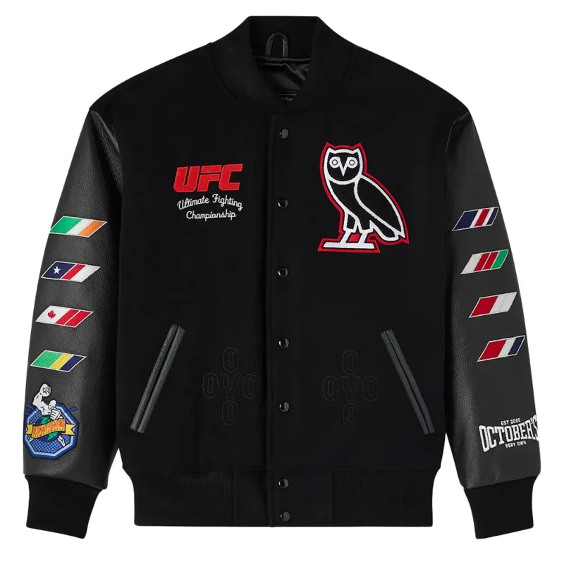 OVO X UFC CHAMPIONSHIP VARSITY JACKET