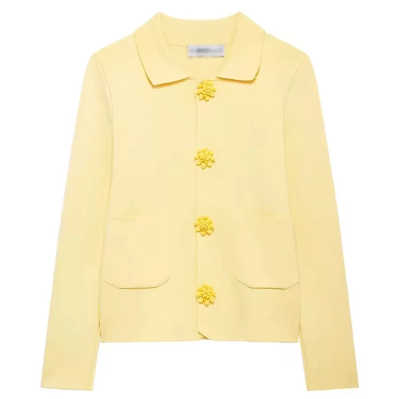 The View 2025 Gretta Monahan Yellow Knitted Jacket