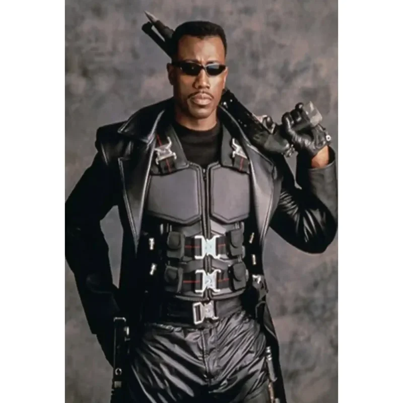 Wesley Blade Black Leather Vest