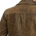 Leather 3/4 Length Brown Winter Car Coat